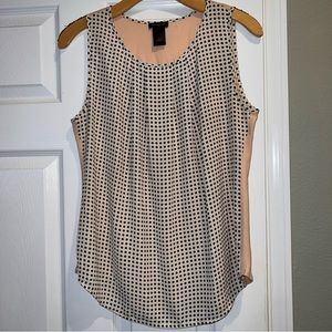 Ann Taylor Pleated Loose Tank Top Blouse Size Small